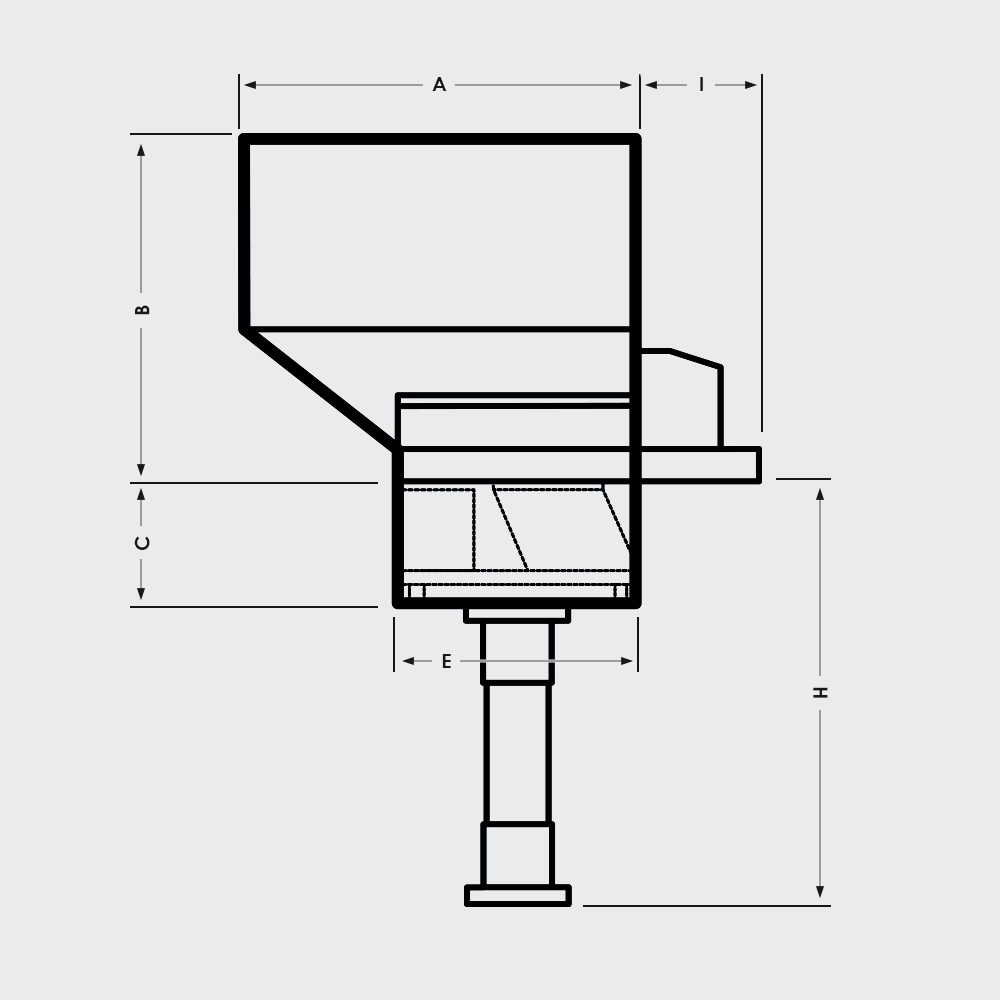 Tramoggia-a-Vibrazione-TRM Tramogge a vibrazione disegno tecnico